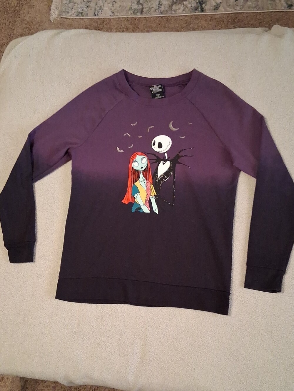 Disney Purple Ombre The Nightmare Before Christmas Crewneck Sweater